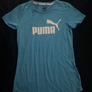 Puma Women's Sky Blue Short Sleeve Tee